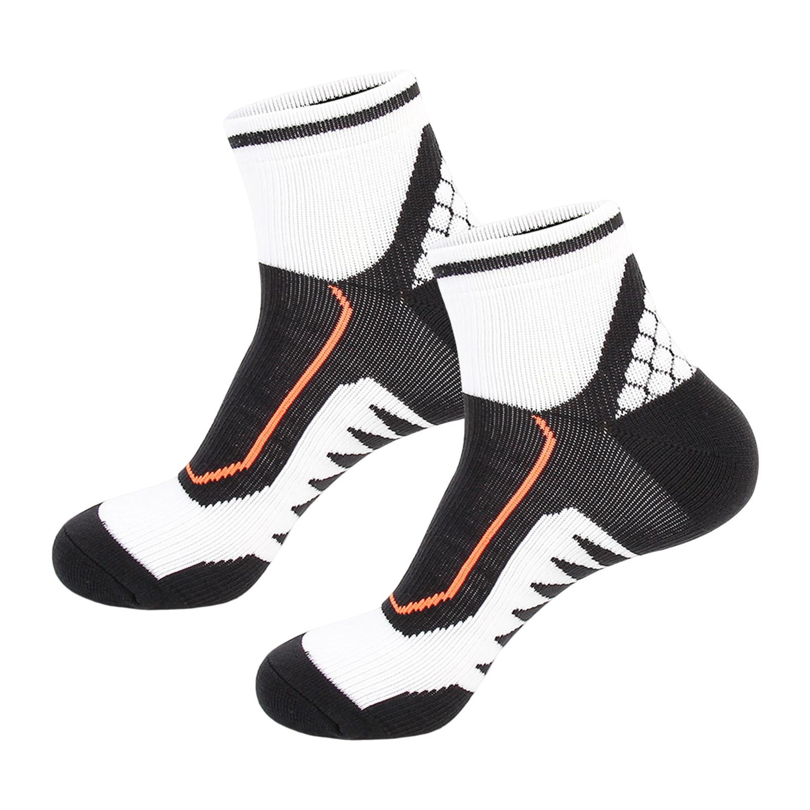 1 Pair Men Crew Socks Breathable Athletic Sports Ankle Socks for Football