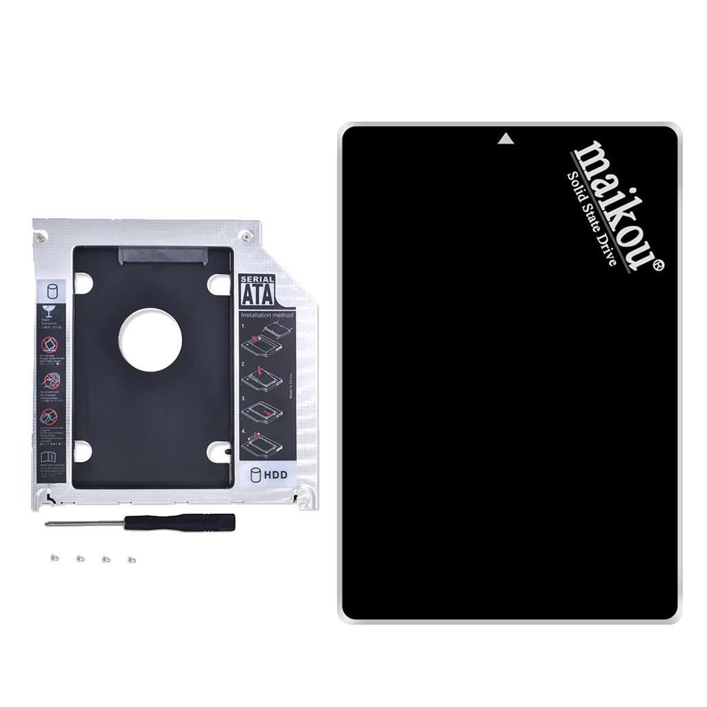 2.5" 120GB SSD Internal Solid State Drive+9.5mm Optical Bay Caddy Black