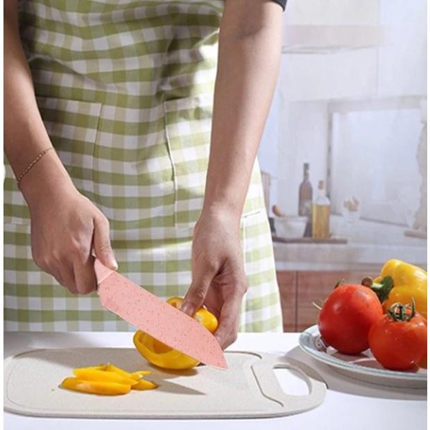 Bộ 6 Dao Lúa Mạch Kháng Khuẩn 6 Món Hộp Đựng Cao Cấp, Dụng Cụ Nhà Bếp tiện lợi