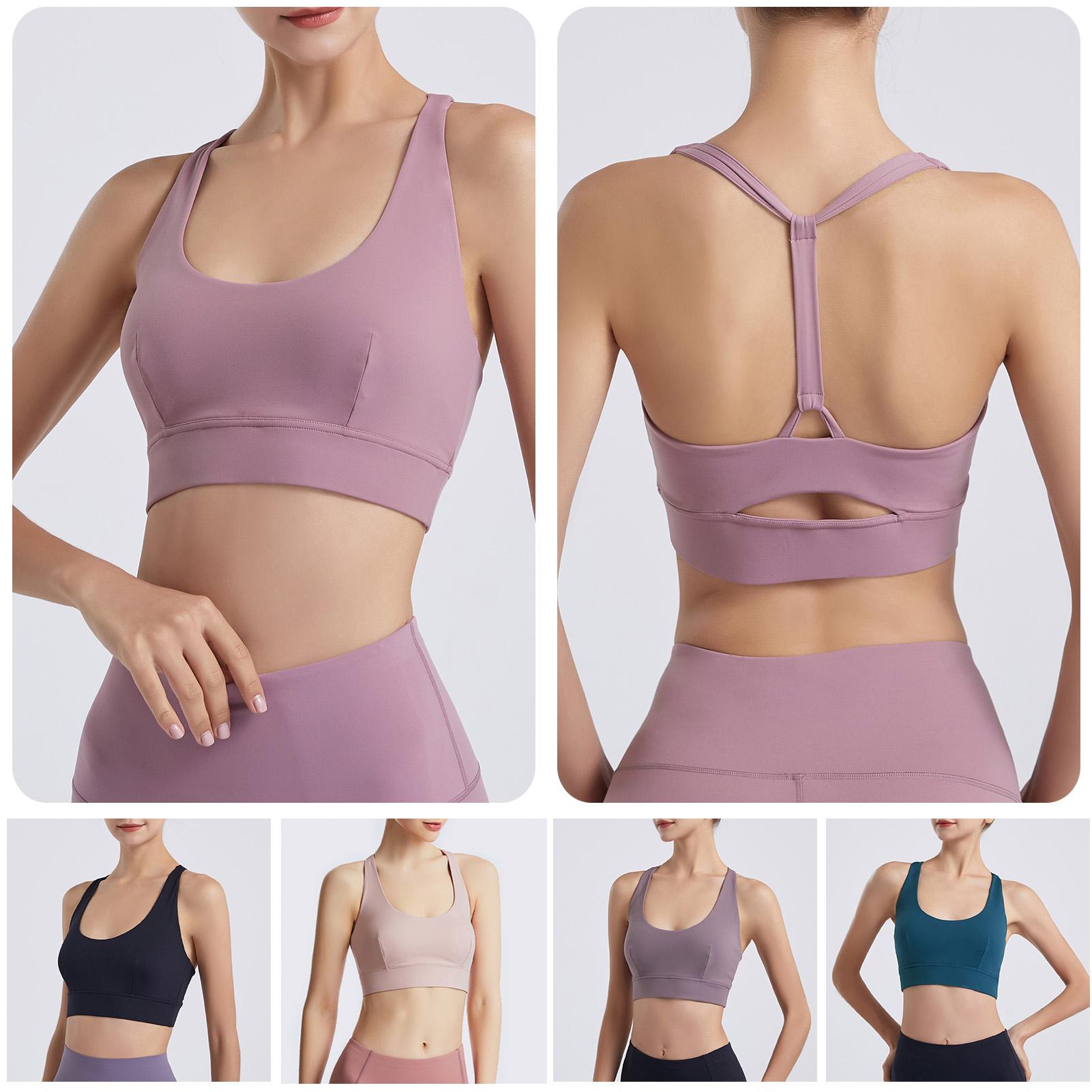 Áo ngực yoga nữ có đệm croptop để tập thể thao, pilates