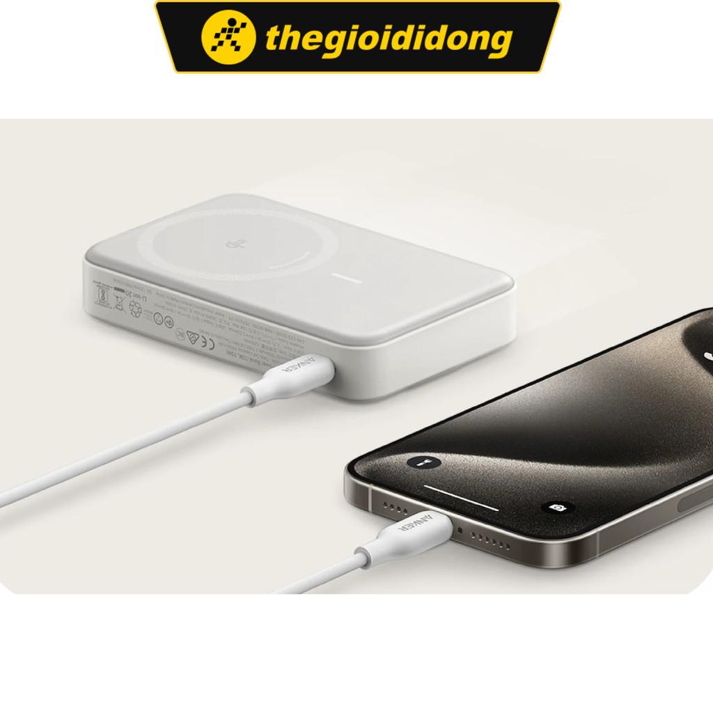 Pin sạc dự phòng 10000mAh không dây Magnetic Qi2 Type C PD 27W Anker MagGo A1654 - Hàng chính hãng