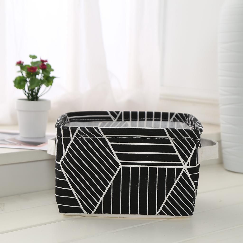 PE Lined Storage Basket Clothes Organizer Bag Bathroom Laundry Hamper 1#