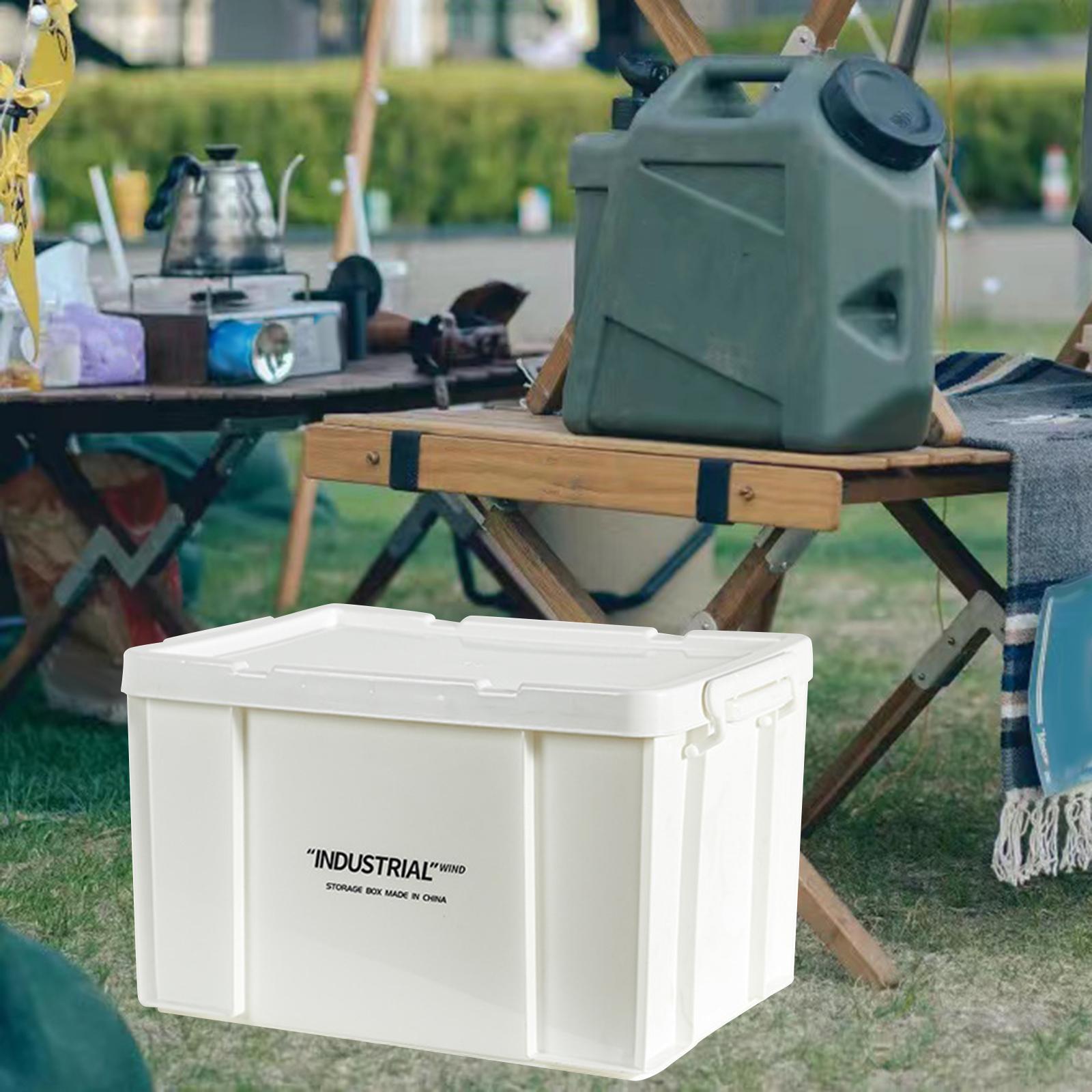 Camping Storage Box Organizer Multipurpose Durable Space Saving with Lid Storage Container Storage Bin for Fishing Home Closet Garage Hiking