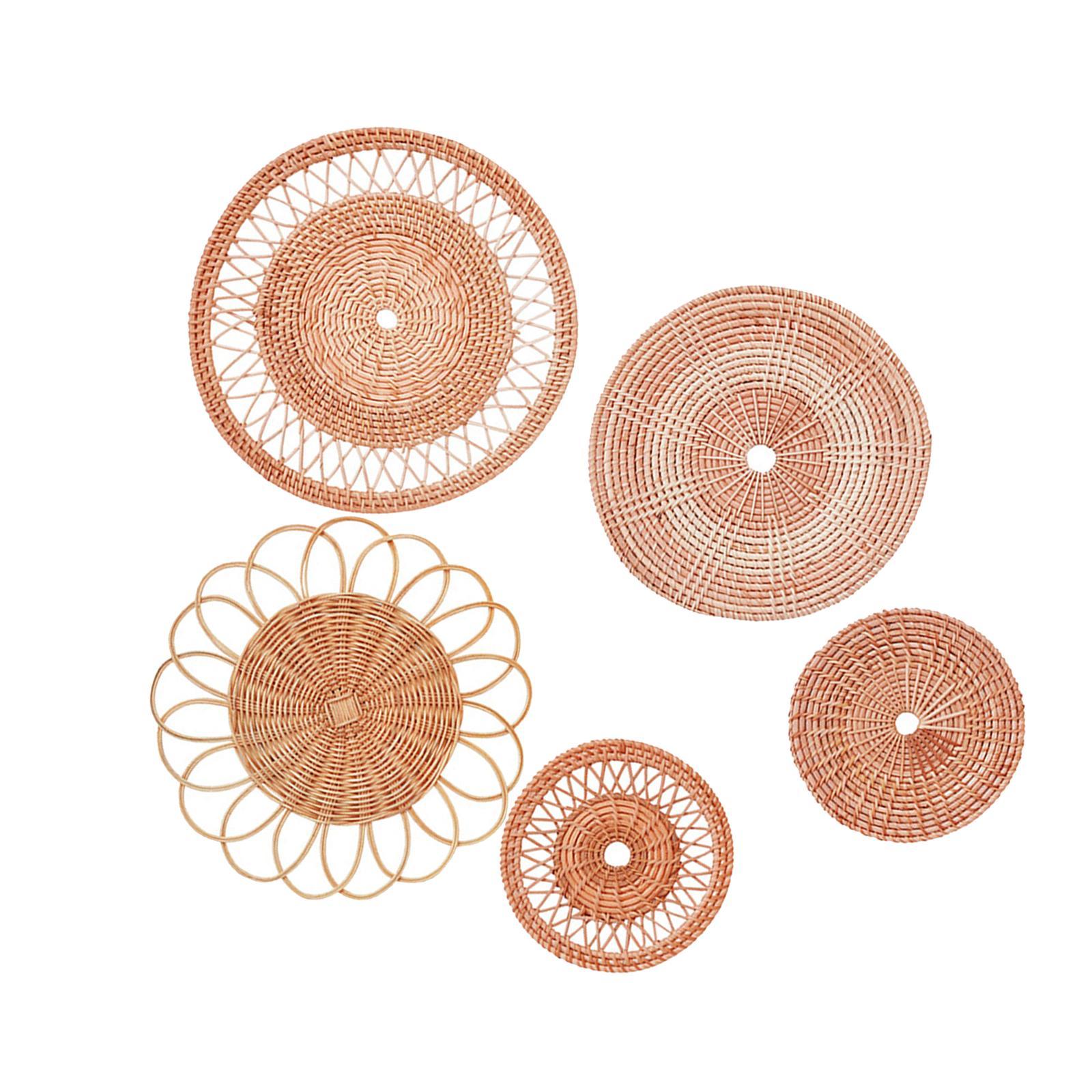 Wall Hanging Decor, Wall Ornaments, Wall Hanging Decorative Unique Rattan Woven Wall Art Wall Crafts for Tea Room Hallway Bedroom Porch Cafe