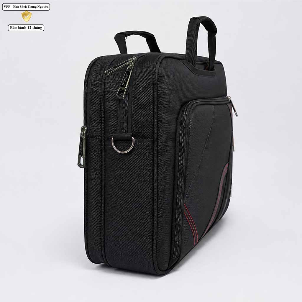 Cặp Laptop Công Sở Nam Xbags Mutil Class Pro Thiết Kế Đen Phối Chỉ Đỏ Trẻ Trung Lịch Sự - XB4103