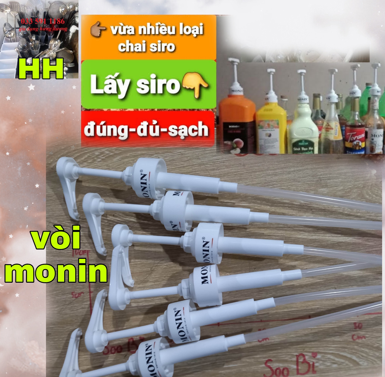 Giá sỉ tại xưởng Vòi bơm Siro Monin Pump Syrup Monin 10 ml đẹp giá rẻ dày dặn chuẩn dung tích 1 lần bơm