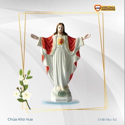 Tượng Sứ - Chúa Kito Vua 17cm