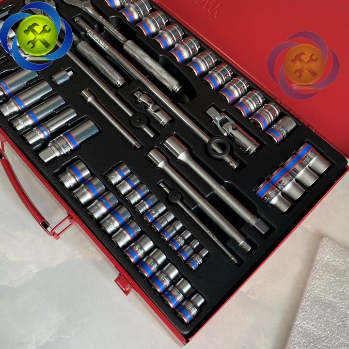Bộ tuýp Kingtony 9063MR 62 chi tiết hệ mét 1/4 + 3/8 +1/2