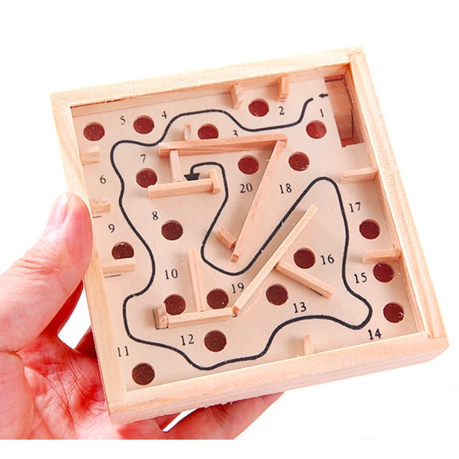 Đồ chơi thông minh trí tuệ - Mê cung gỗ (11.5x11.5x2.5cm)