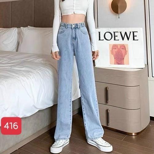 Quần baggy jean thời trang cao cấp nữ King168, quần suông thiết kế đẹp cao cấp nữ QJNU416