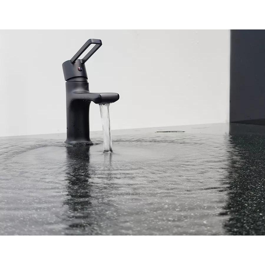Vòi Lavabo nóng lạnh Đồng mạ tĩnh nhiệt màu đen Eurolife EL-GRAY 04.