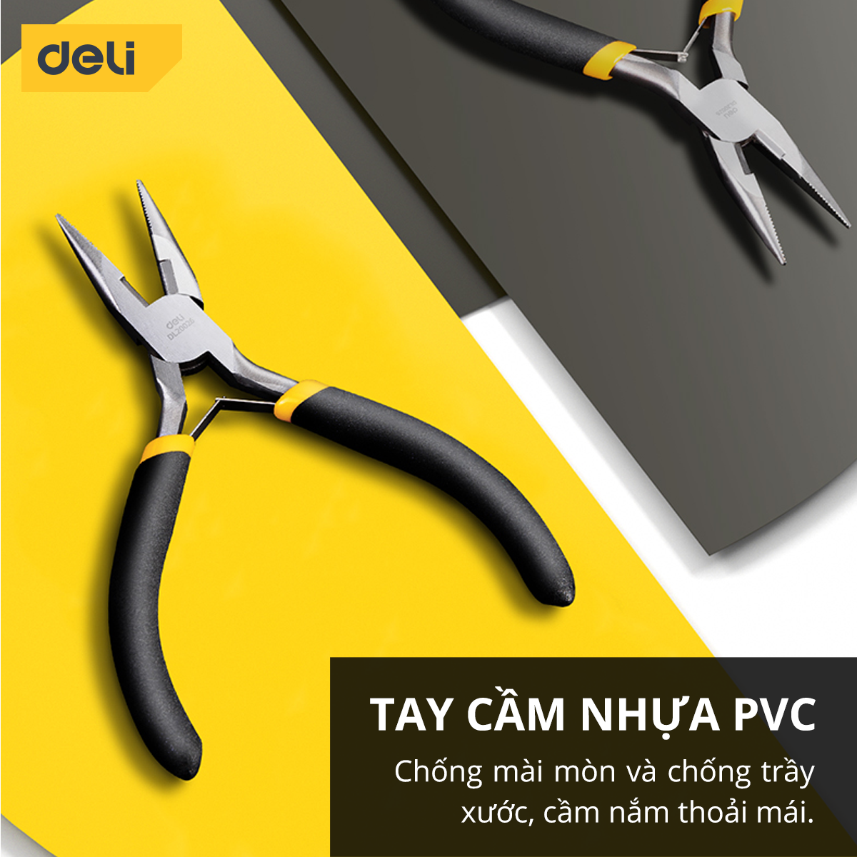 Kìm Tuốt Dây Điện Mini Đa Năng Deli - Kềm Chất Liệu Thép Carbon Cao Cấp Chống Mòn Gỉ, 125mm Nhỏ Gọn - DL20026