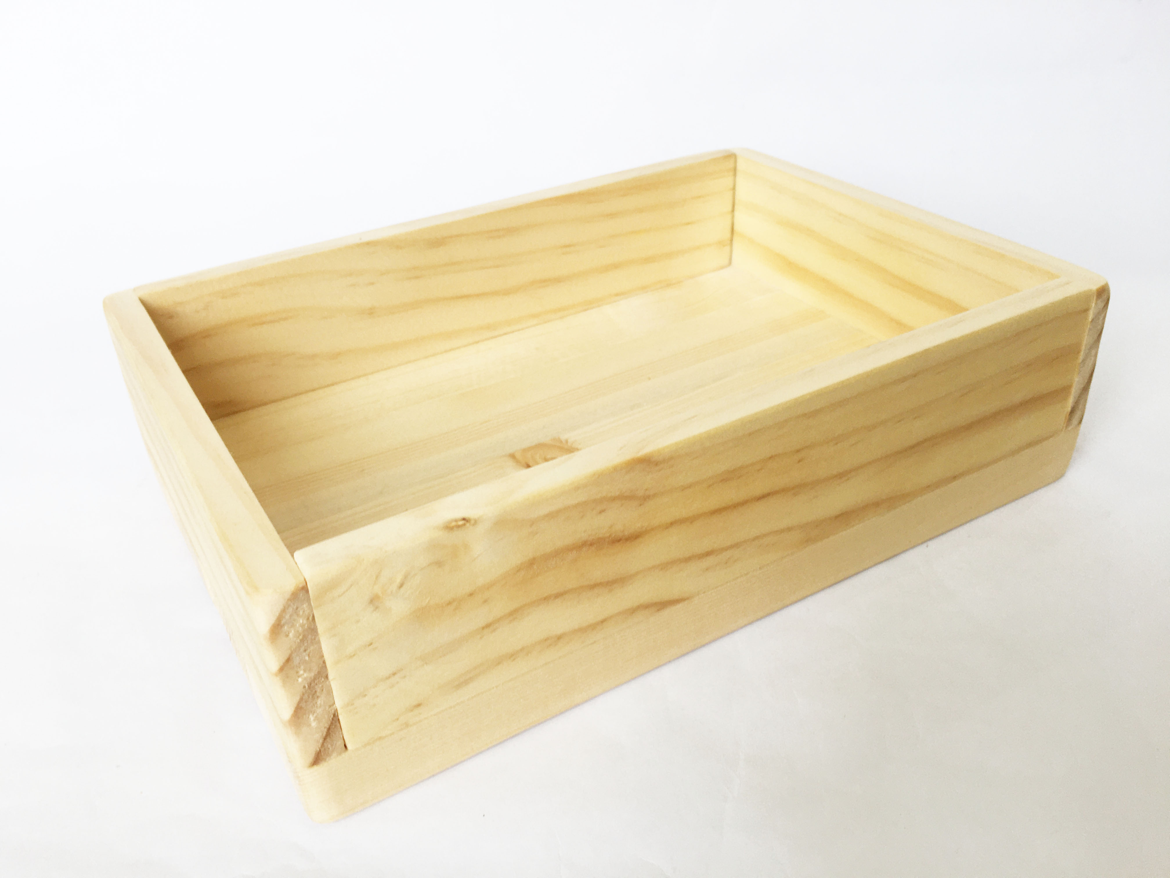 Khay gỗ tự nhiên đa năng chữ nhật size S (D23xR16xC6) gỗ thông