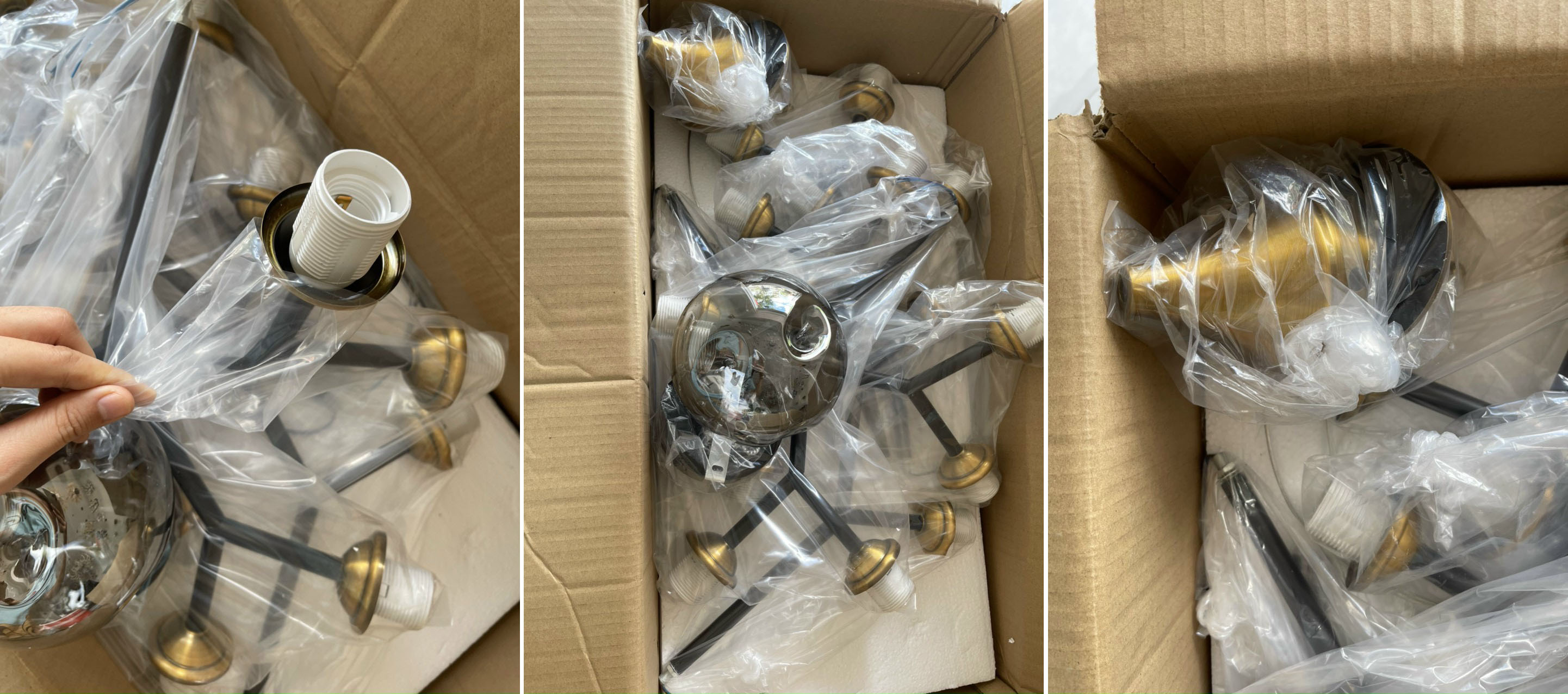 Đèn chùm CAROS 15 tay hiện đại trang trí nhà cửa sang trọng, cao cấp