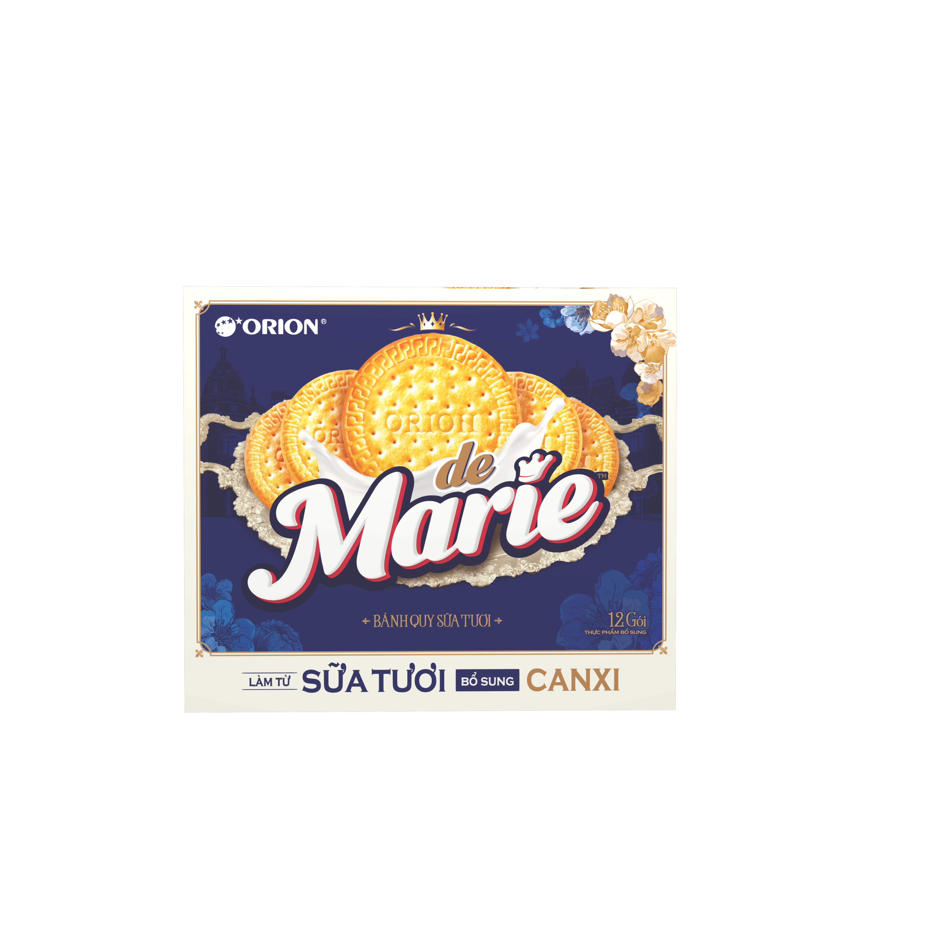 Hộp 12 gói bánh quy sữa tươi DE MARIE (384G)
