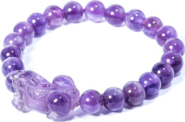 Vòng tay thạch anh tím mix tỳ hưu - VietGemstones