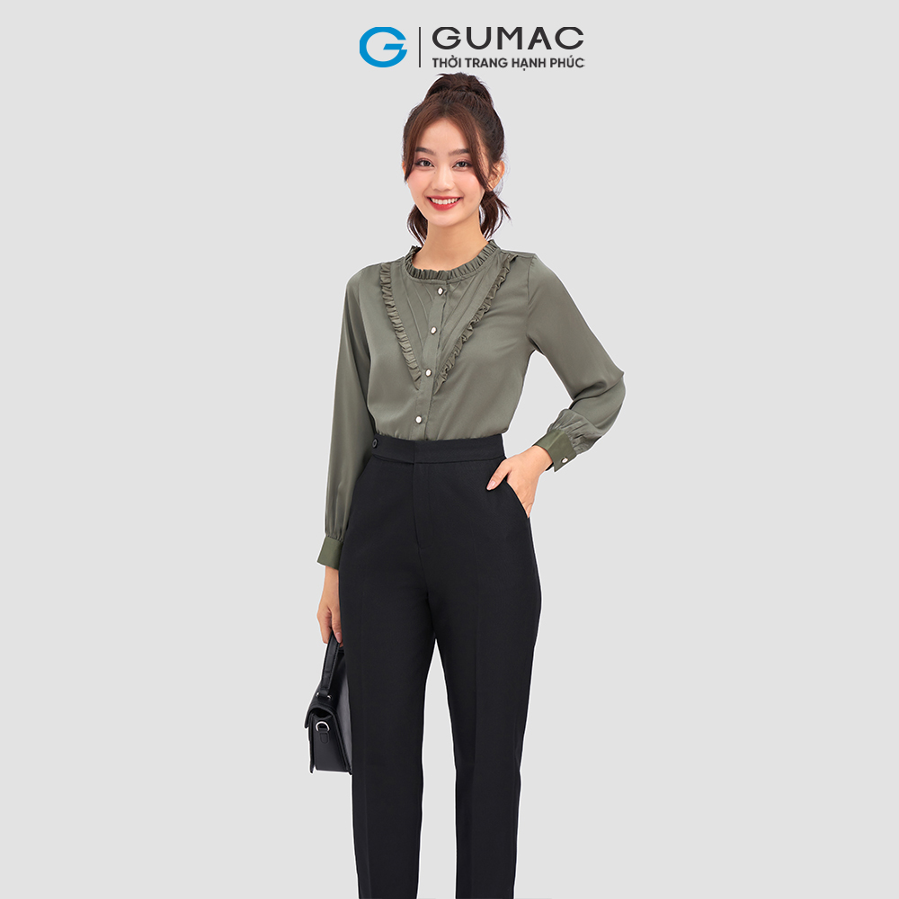 Quần ống đứng lưng kiểu thời trang GUMAC QC11041