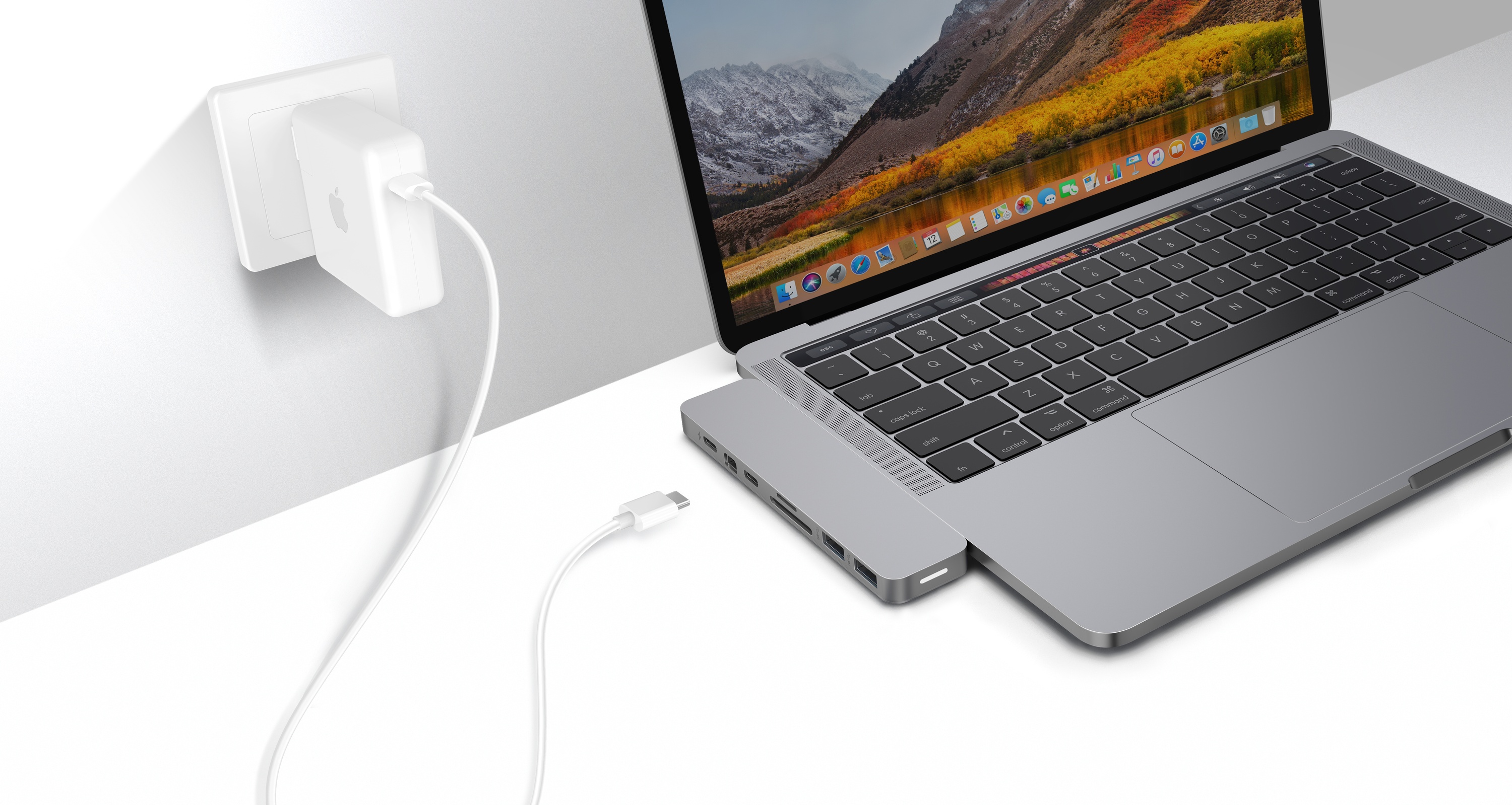 CỔNG CHUYỂN HYPERDRIVE PRO 8-IN-2 HUB FOR USB-C MACBOOK PRO/AIR - Hàng Chính Hãng - GN28D Gray