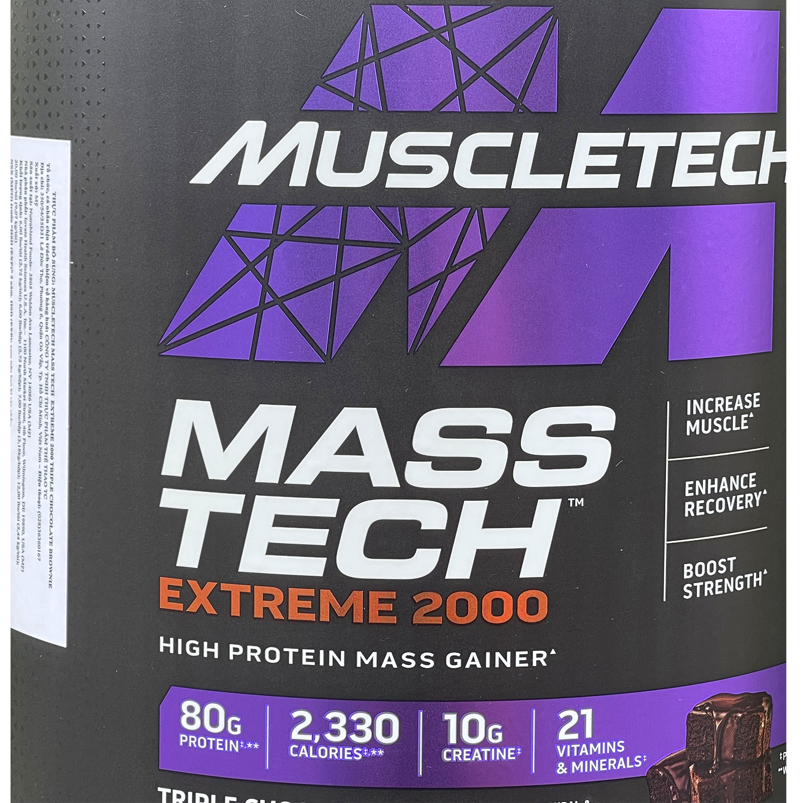 Sữa tăng cân tăng cơ Mass Tech Extreme 2000 – Hỗ trợ Tăng Cân Nhanh + Tăng Sức Mạnh từ nguồn dinh dưỡng đầy đủ như 1 bữa ăn - Hàng nhập khẩu chính hãng Muscletech