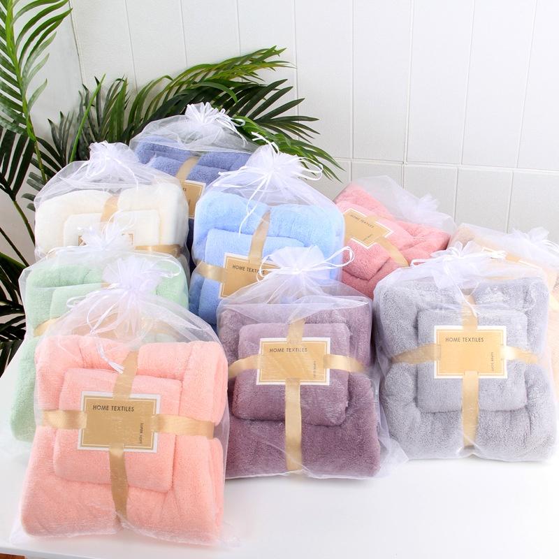 BỘ 2 KHĂN TẮM GẤP GỌN BẰNG LÔNG MỀM MỊN KHỬ MÙI KHÁNG KHUẨN 35×75+70x140cm