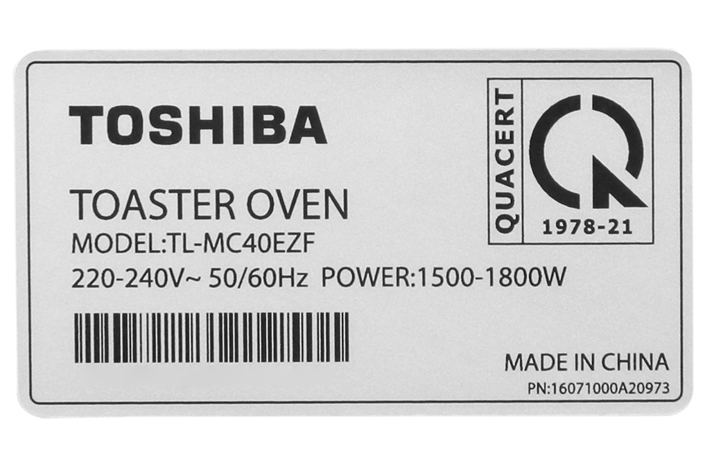 Lò Nướng Toshiba TL-MC40EZF(GR) - Dung tích 40 lít - Đèn báo hoạt động - Mặt kính 2 lớp - Quạt đối lưu - Hàng chính hãng