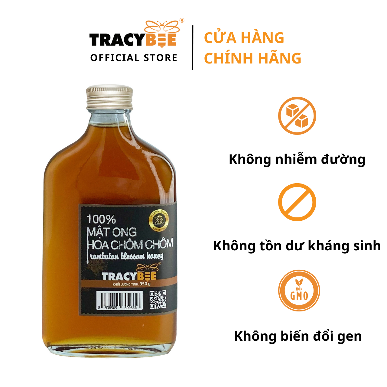 Mật ong hoa chôm chôm Tracybee 350gram