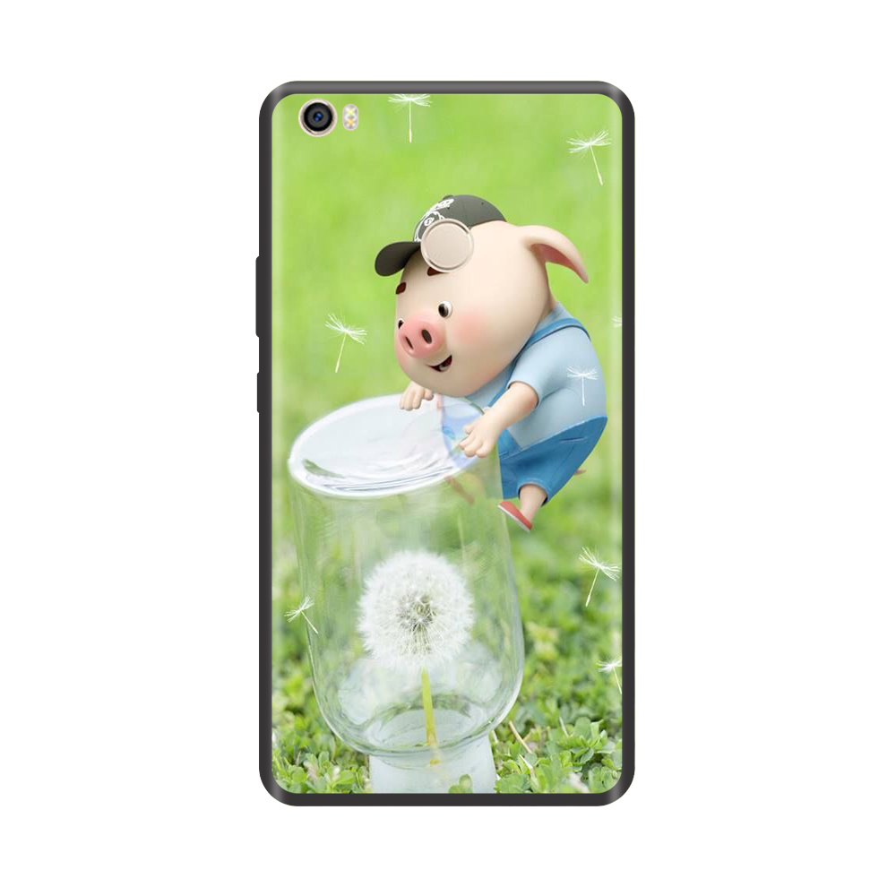 Ốp lưng cao cấp cho điện thoại XIAOMI MI MAX in hình Heo và Hoa Bồ Công Anh