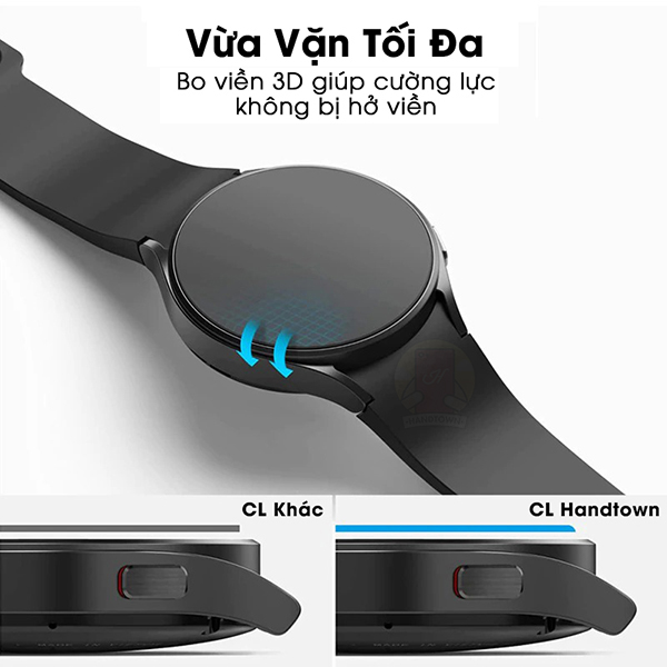 Kính Cường Lực Màn Hình Dành Cho Samsung Galaxy Watch 4 / Watch4 Classic 42mm 46mm 40mm 44mm Trong Suốt 3D Tặng kèm bộ phụ kiện dán - Handtown - Hàng Chính Hãng