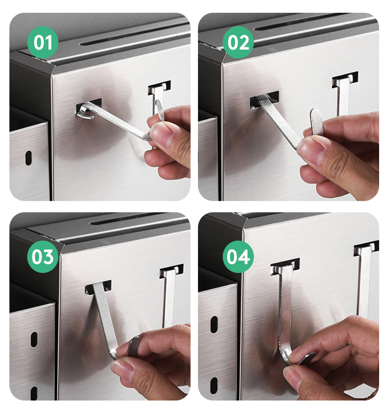 Kệ treo dao đũa thìa nhà bếp full inox cao cấp - Kệ để dao đũa muỗm dán tường full inox - kệ treo đồ nhà bếp inox cao cấp