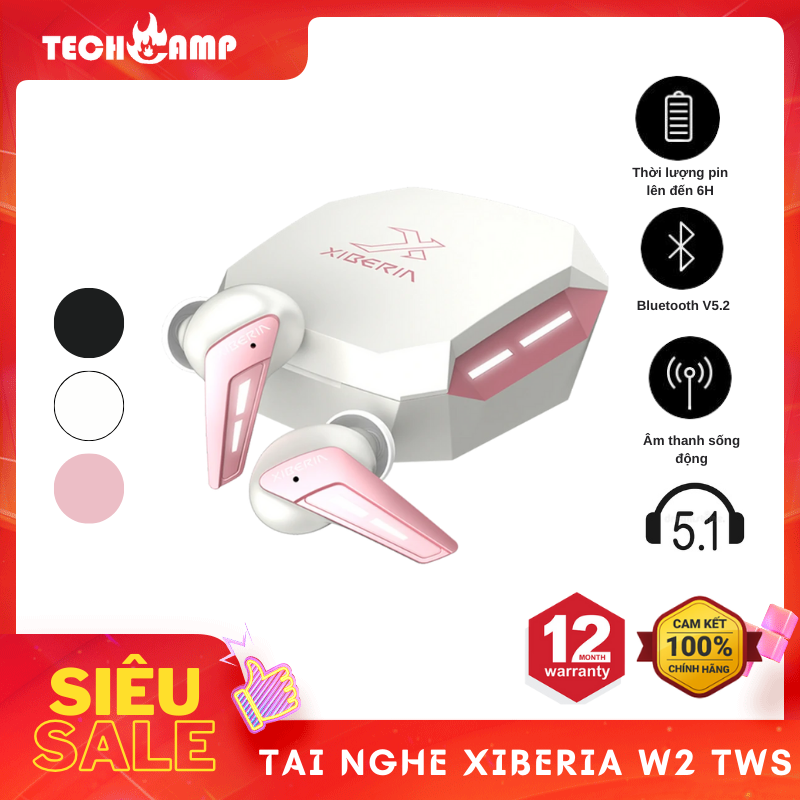 Tai nghe Xiberia W2 TWS Bluetooth - Hàng chính hãng