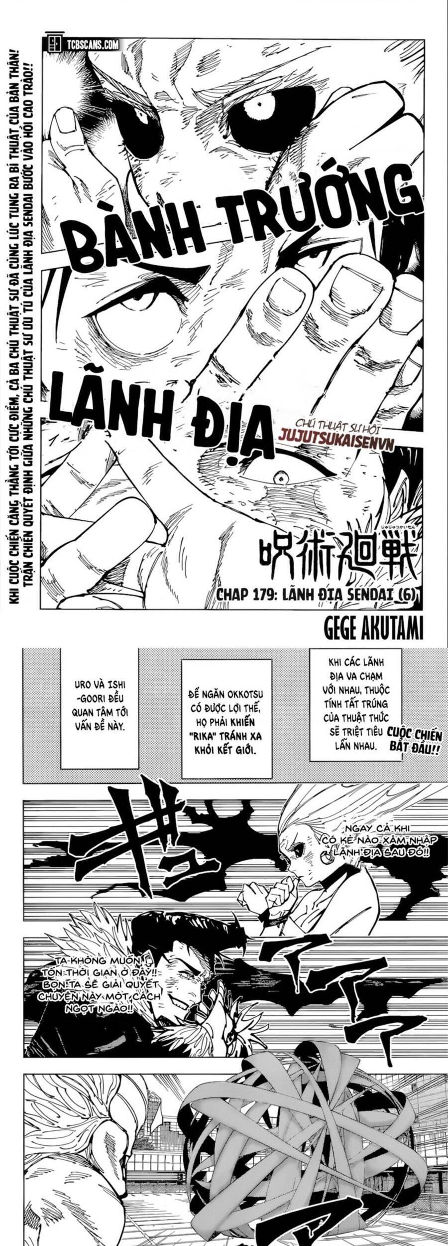 Jujutsu Kaisen - Chú Thuật Hồi Chiến Chapter 179 - Trang 1