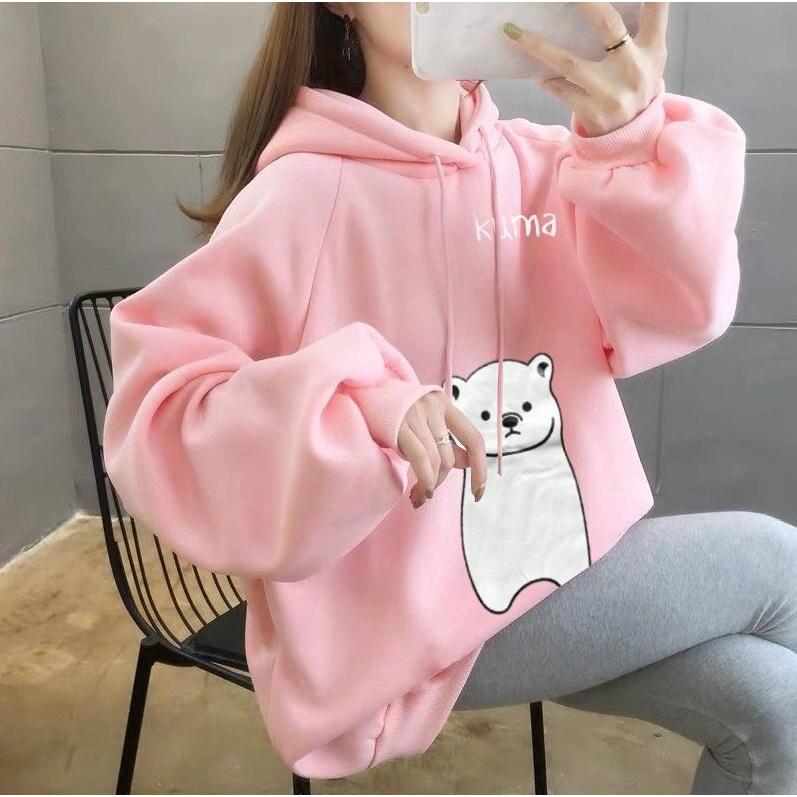 Áo hoodies form to y hình có mũ siêu xinh