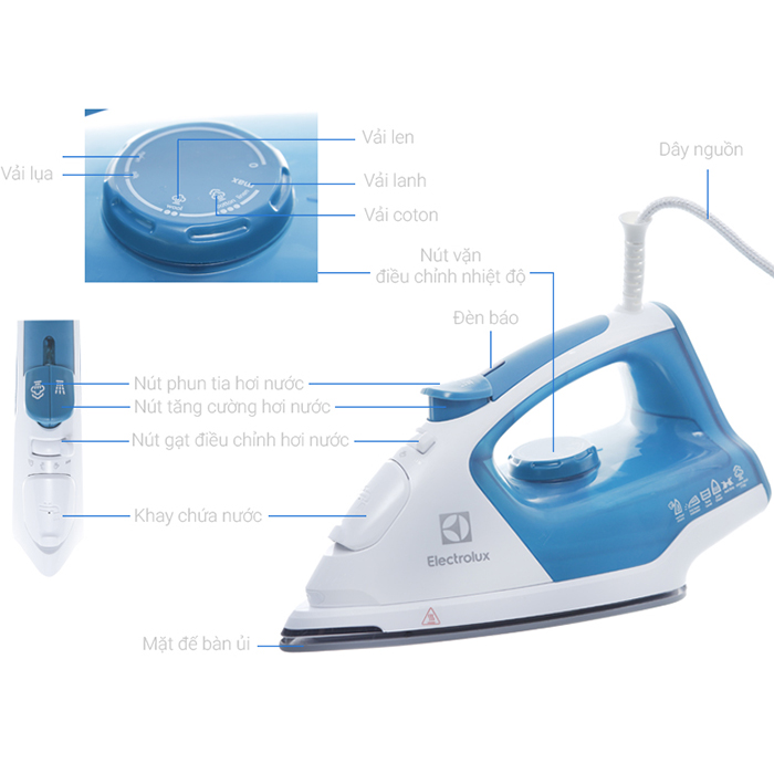 Bàn Ủi Electrolux ESI5126 - Xanh Trắng - Hàng chính hãng