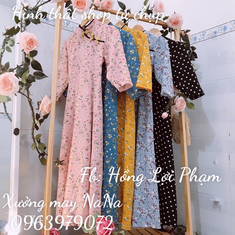 Đầm cổ tàu form xoè dễ thương