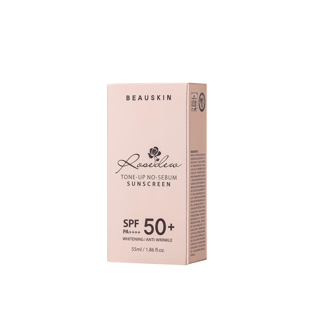 Kem Chống Nắng Kiềm Dầu, Nâng Tông BEAUSKIN RoseDew Toneup No Sebum Sunscreen SPF 50+/ PA++++ 55ml - 00007