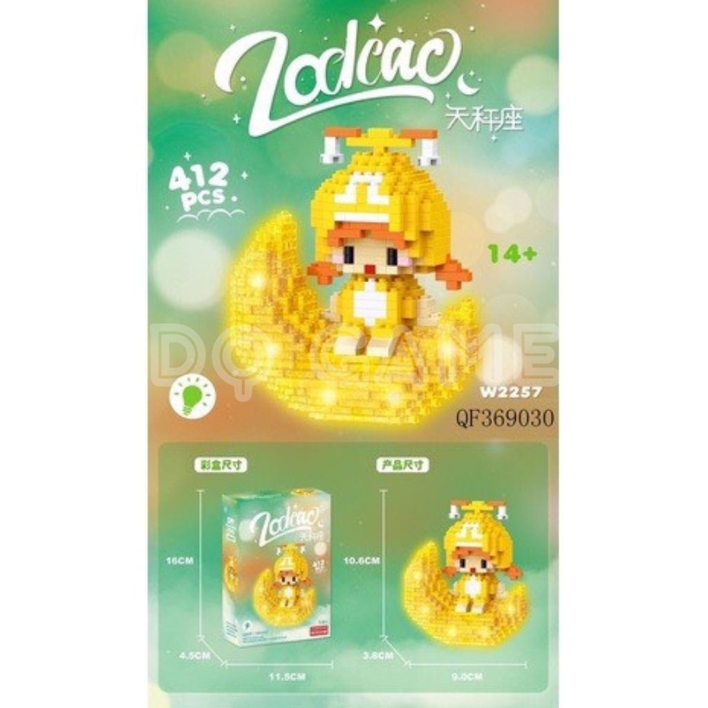 Mô Hình Lắp Ráp Có Đèn Led Mô Hình Lắp 3D Nhiều Nhân Vật Cung Hoàng Đạo Đáng Yêu Cho Bé - Mây Shop