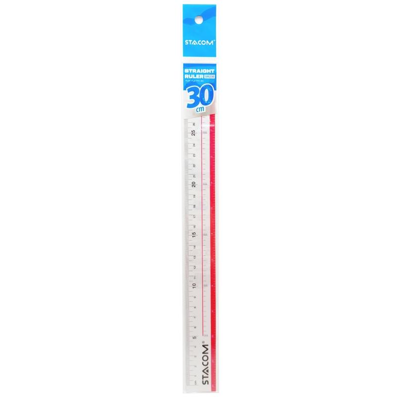 Thước Nhựa Dẻo 30 cm - Stacom SR230 - Màu Hồng