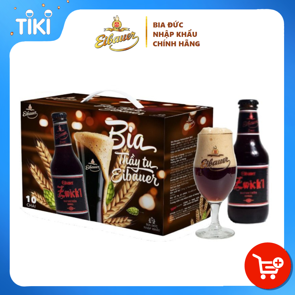 Thùng Quà Bia Thầy Tu EIBAUER ZWICK'L NATURTRÜB DUNKEL  6.7% - Hương Vị Độc Tôn Caramel Rang Cháy - Bia Đức Nhập Khẩu Chính Hãng