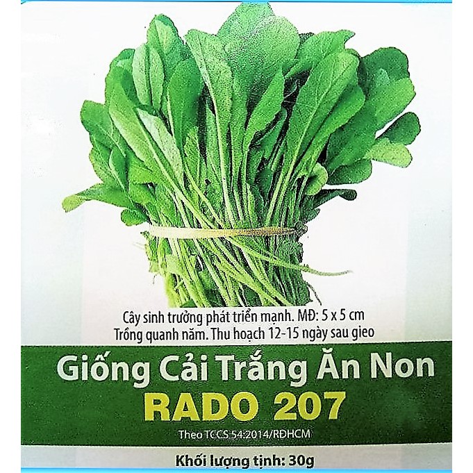 Hạt Giống Cải Trắng Ăn Non Rado Gói 30gram
