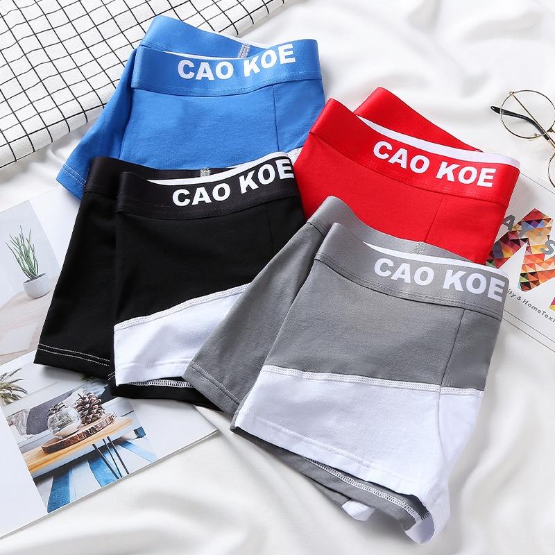 Quần lót nam - Quần đùi boxer nam CAO KOE cho Học sinh trẻ trung, sinh viên cá tính cotton nguyên chất 100% thoáng khí