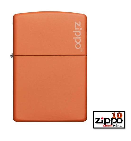 Bật lửa Zippo 231ZL Classic Orange Matte Zippo Logo (sơn tĩnh điện màu cam) - Chính hãng 100%