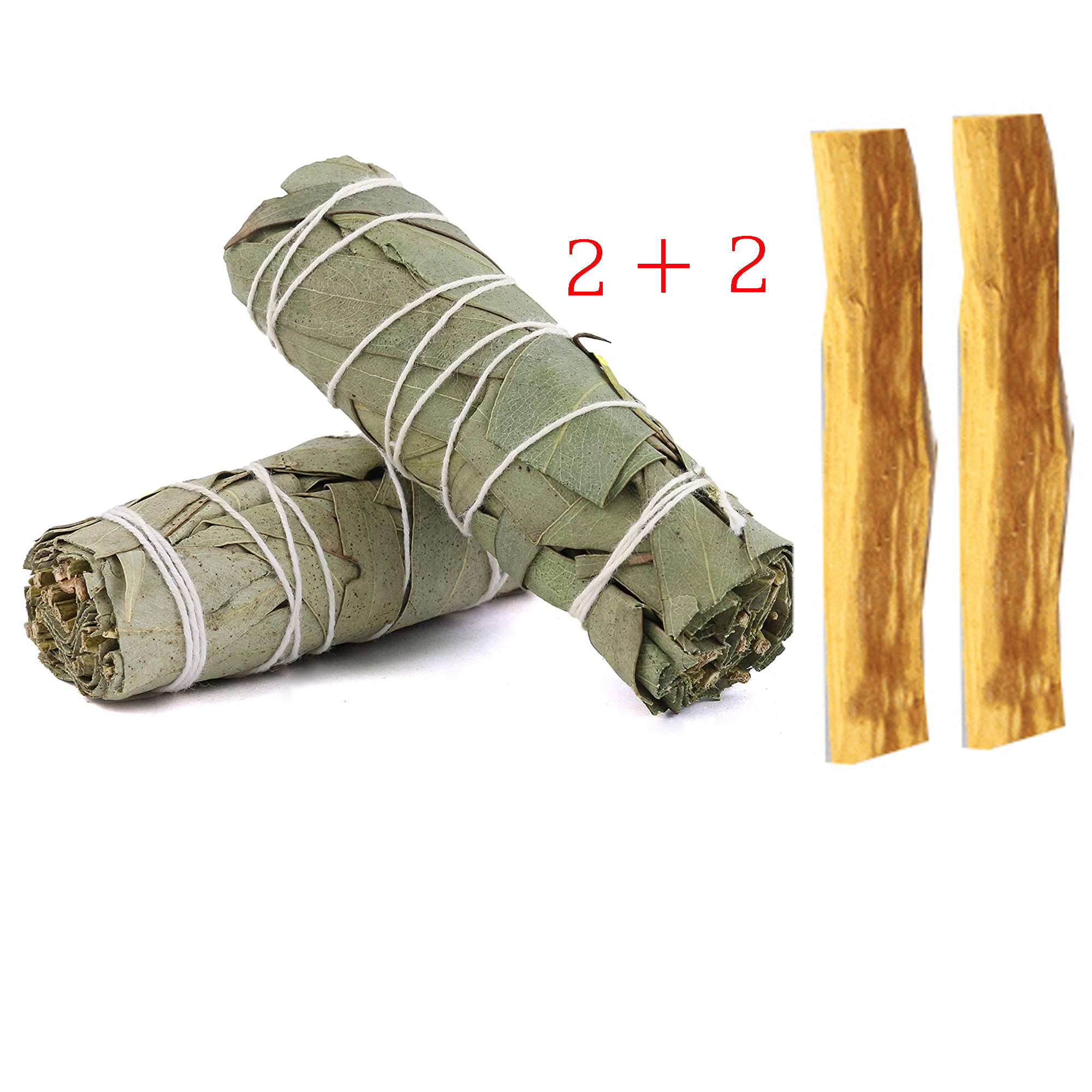 Combo gồm 2 thanh palo santo và 2 bó xô bảo vệ Bạch đàn (Eucalyptus smudge stick)THANH TẨY & BẢO VỆ