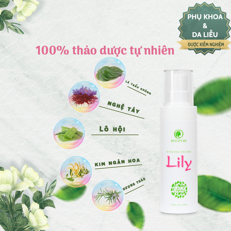 Xịt Phụ Khoa Thảo Dược Lily Chăm Sóc Bảo Vệ Vùng Kín Hằng Ngày, Hồng Hào Se Khít, Không Lo Nấm Ngứa