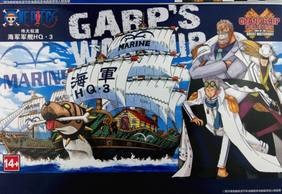 Mô hình lắp ráp tàu Garps Warship One Piece+ Tặng kèm bộ thẻ bài Pokemon