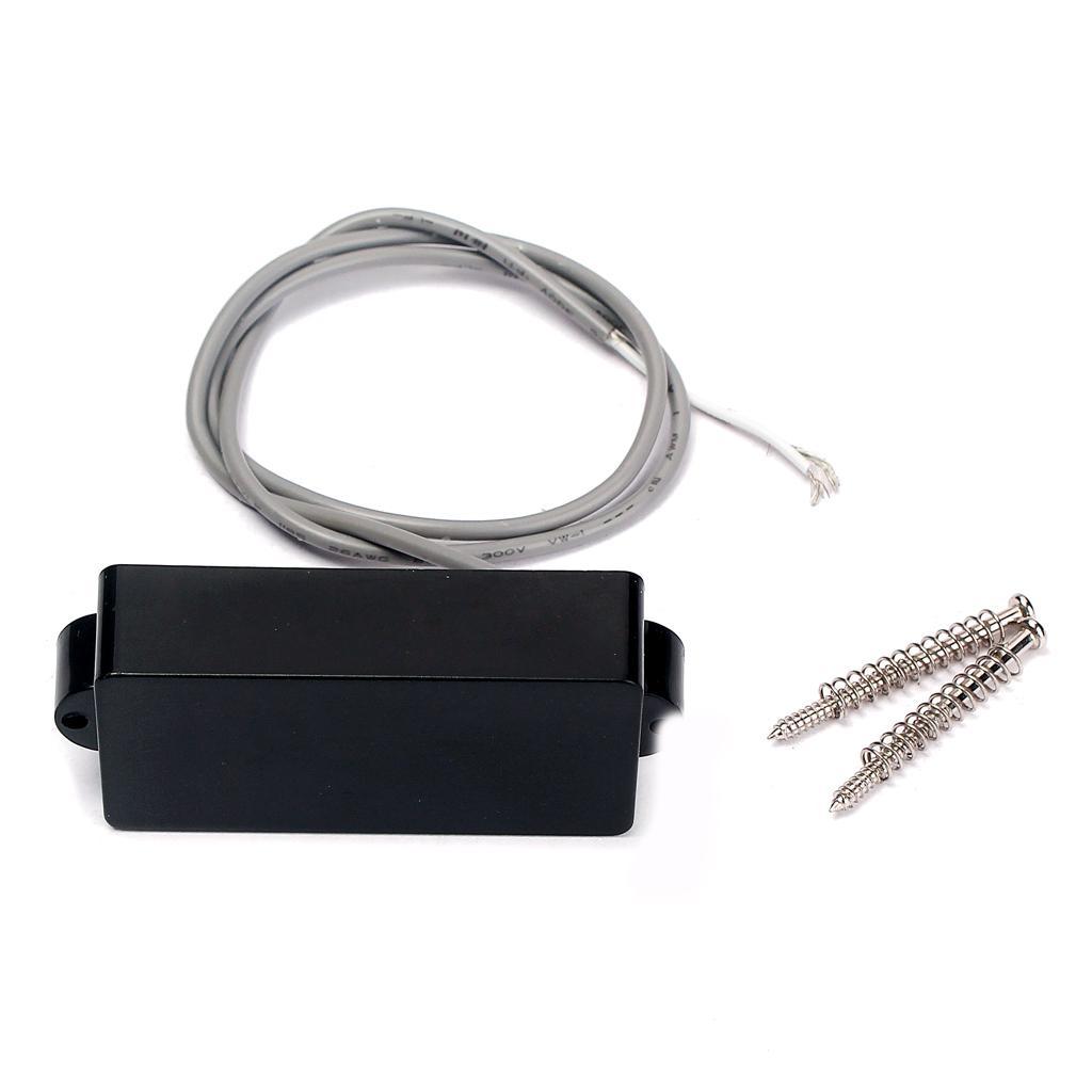 Black Covered Single-coil 4-Pole Pickup for Cigar Box Guitar & Bass