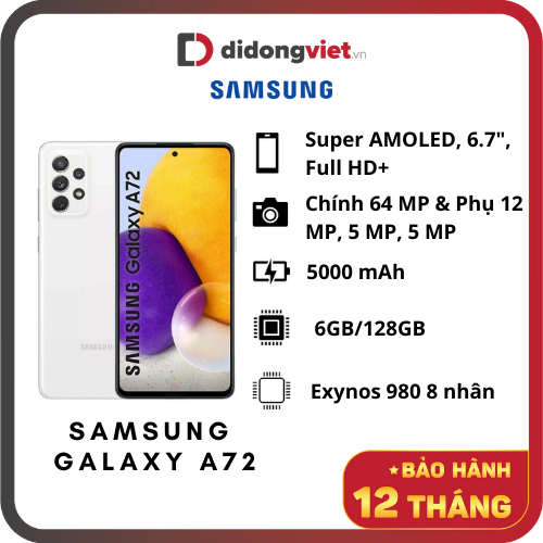 Điện Thoại Samsung Galaxy A72 (8GB/256GB) - Hàng Chính Hãng