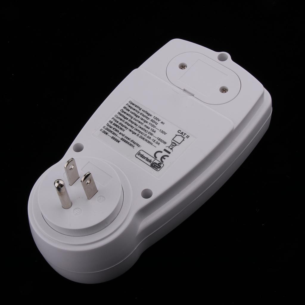 Digital Electricity Usage Monitor Plug Power Meter Energy Voltage Amps Meter