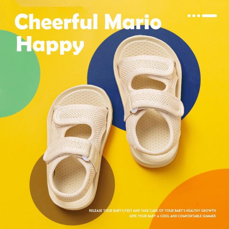 Freeship Dép Sandal Trẻ Em Cheerful Mario 2021 siêu mềm siêu nhẹ chống trơn trượt cho