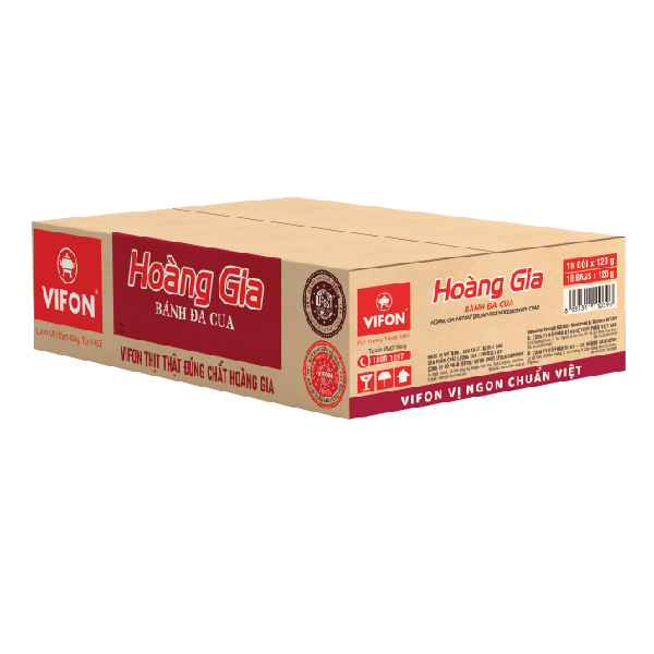 Thùng 18 Phở Thịt Gà HOÀNG GIA VIFON có Gói Thịt Thật (120g / Gói)