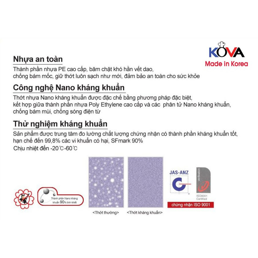 Thớt Nhựa Kháng Khuẩn Kova Hoa Sen TT- Hồng